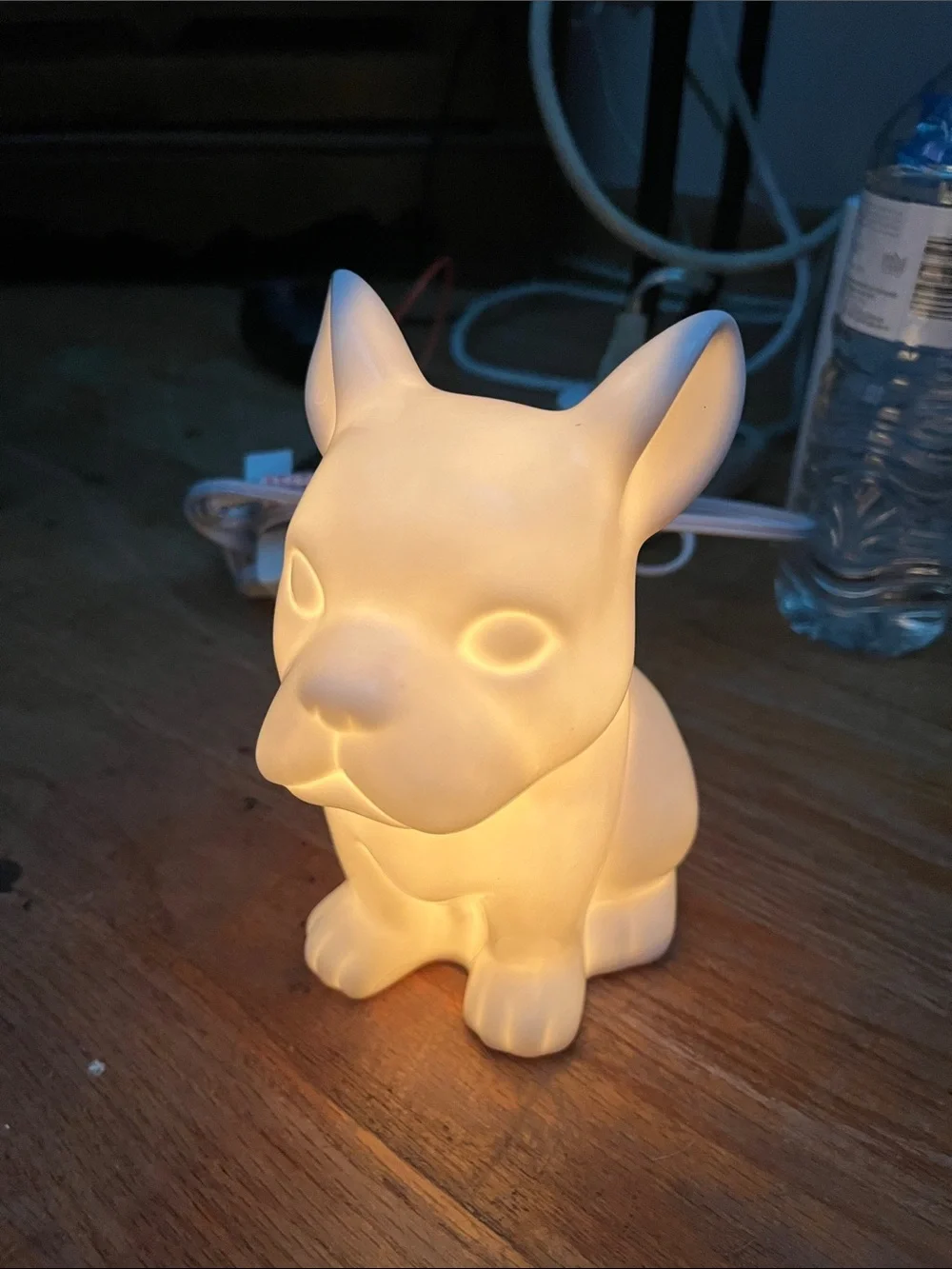 Target White Ceramic French Bulldog nightlight